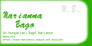 marianna bago business card