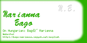 marianna bago business card